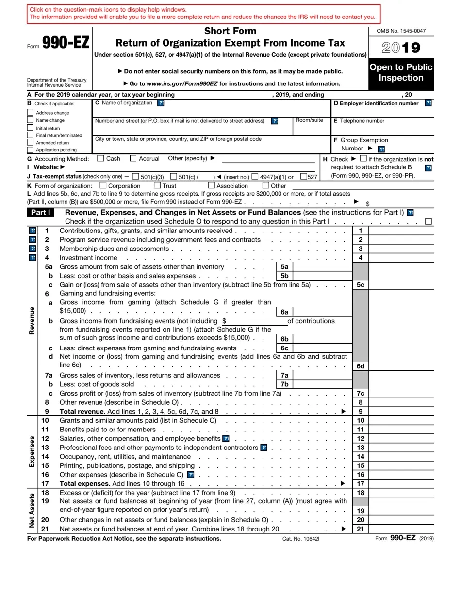 Irs Form 990 Ez 2019 Schedule 0