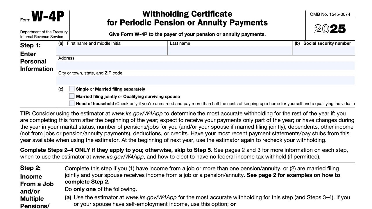 Printable Form W-4