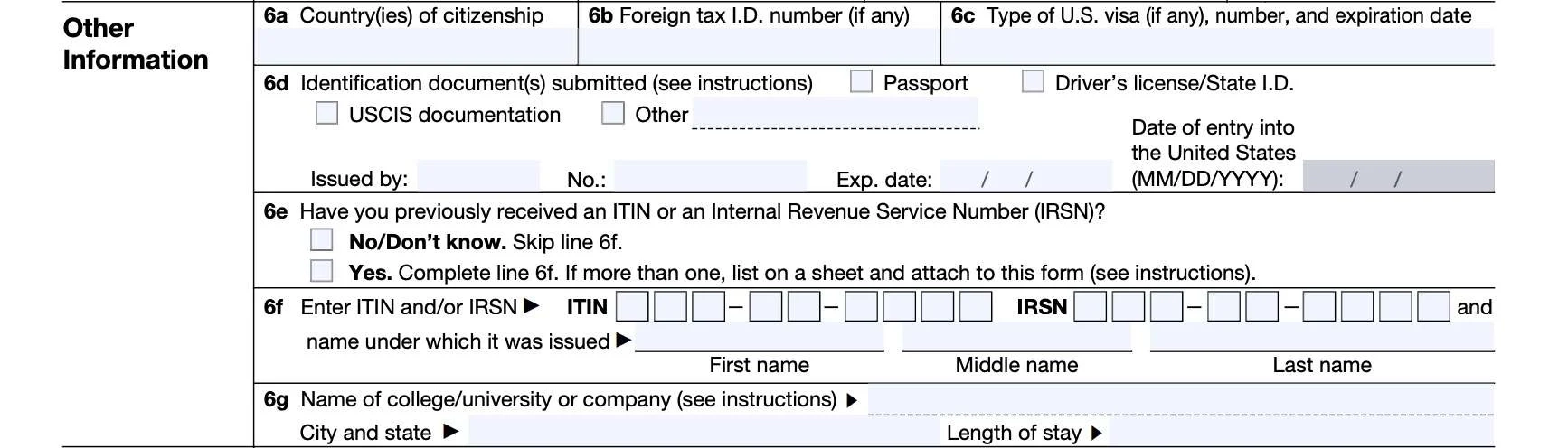 Form W-7 Instructions 2023
