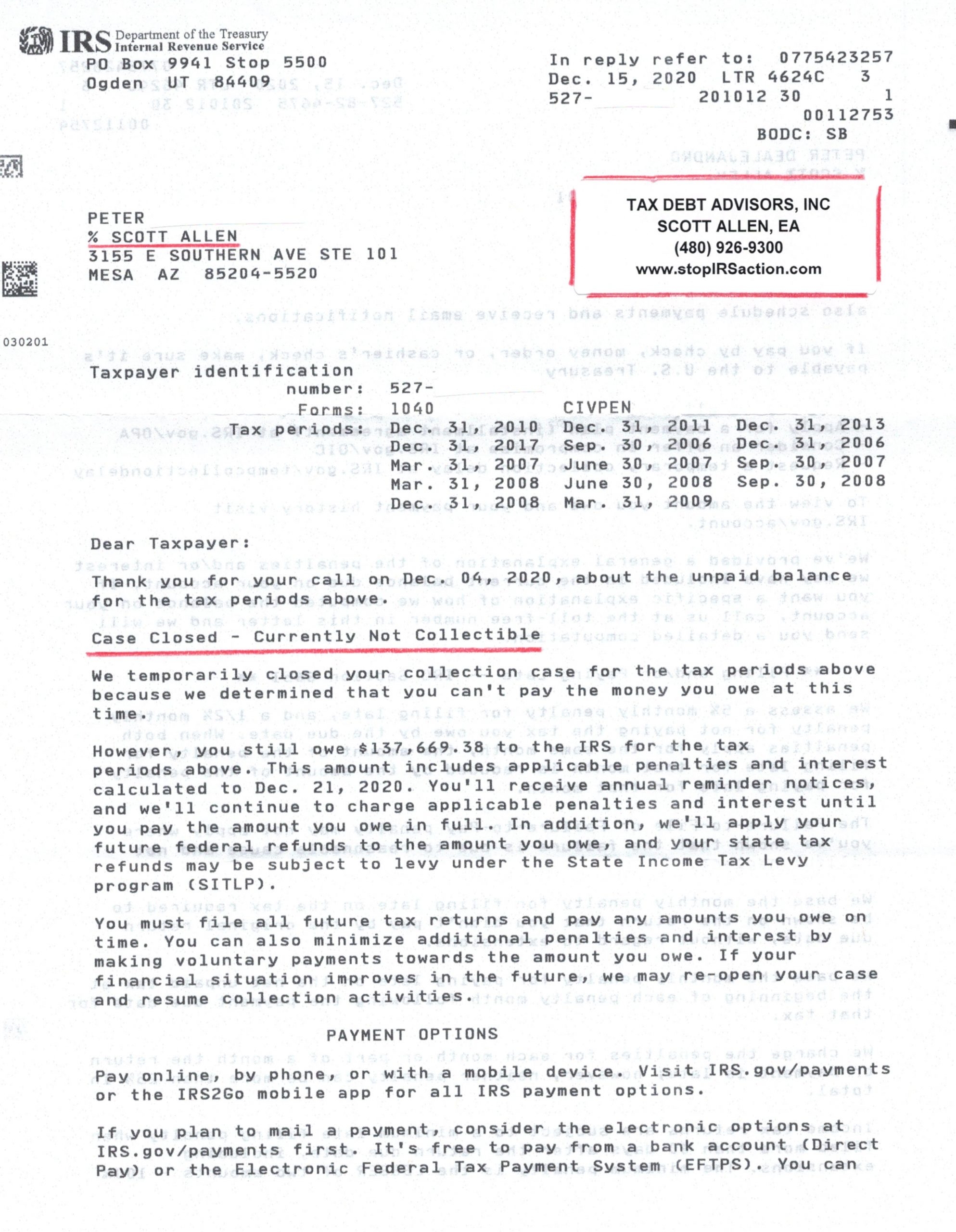 What Is Irs Form Number Civpen