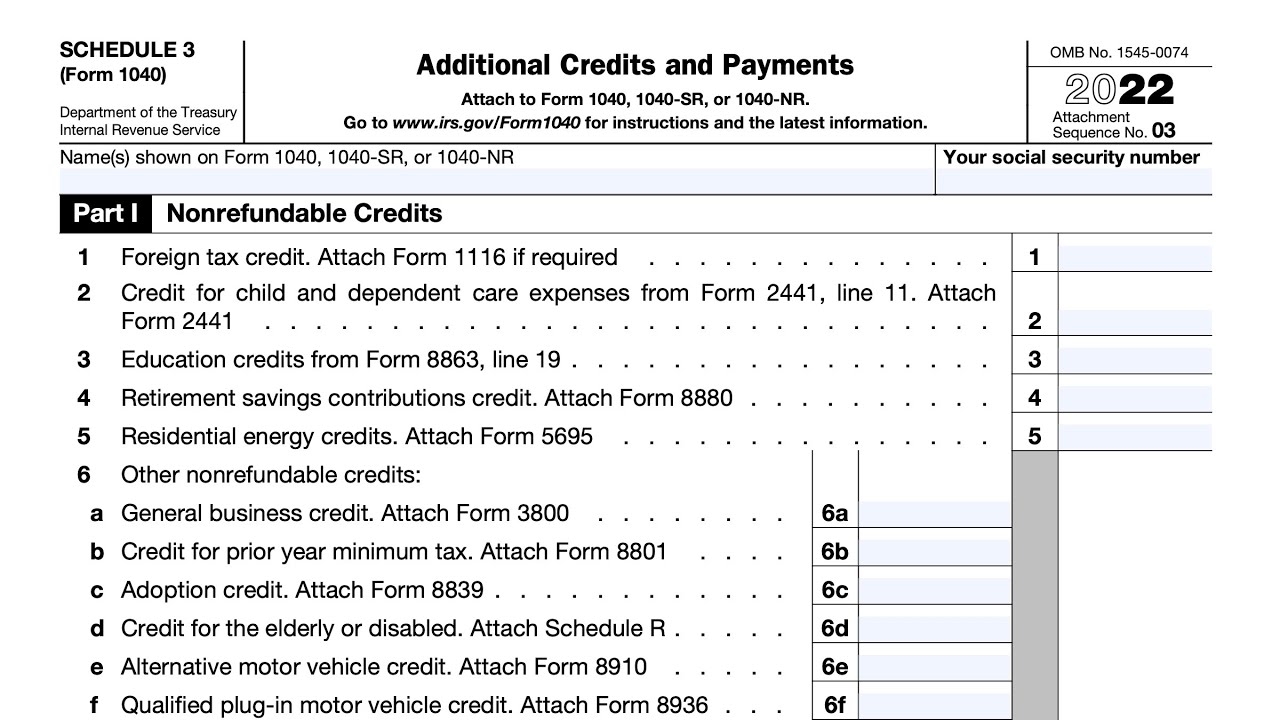 IRS Schedule 3 Walkthrough ARCHIVE COPY READ COMMENTS ONLY