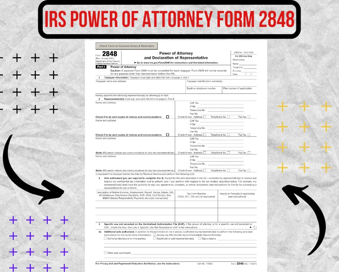 Irs Poa Form 2848 Fillable