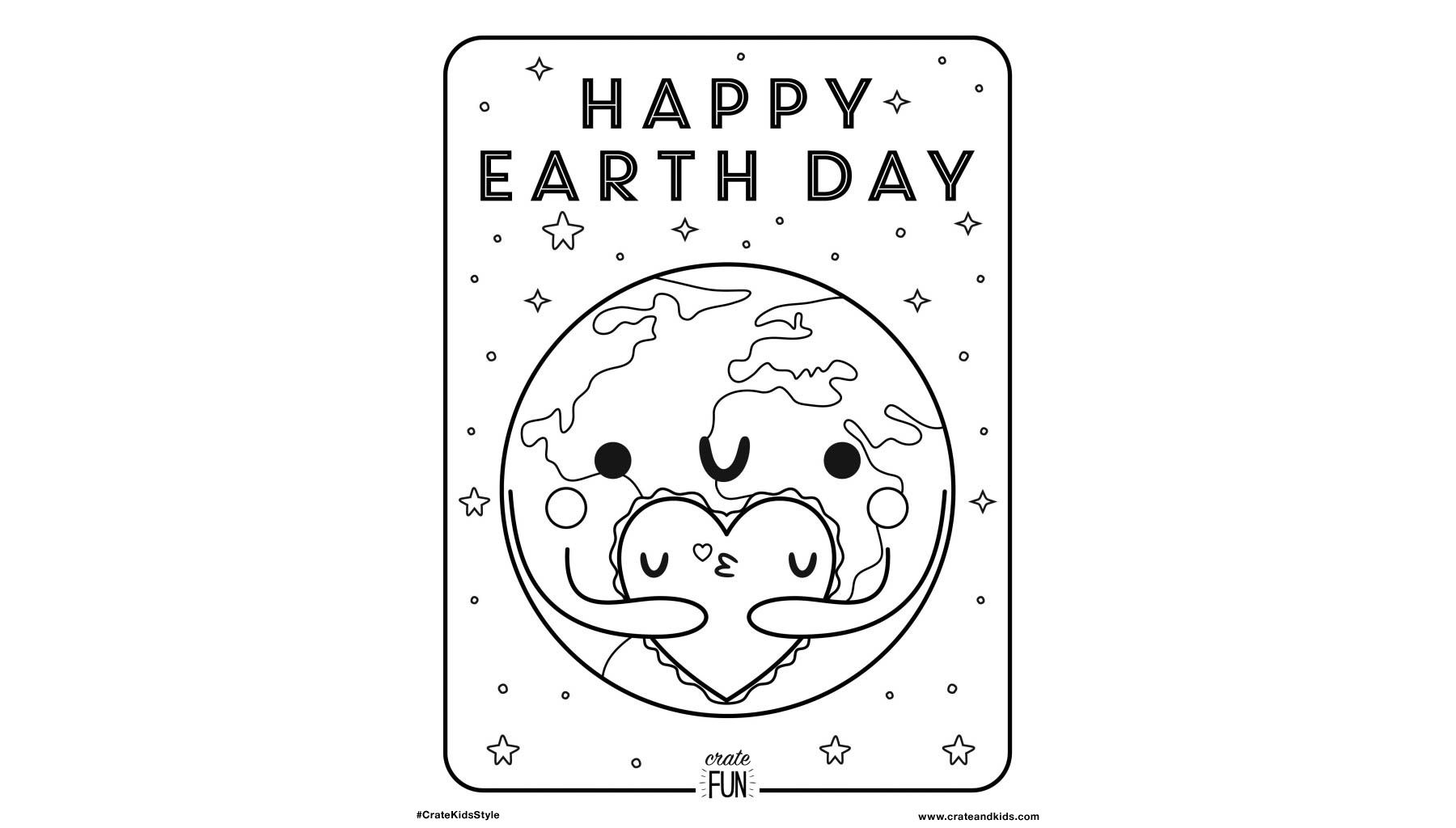 Kids Earth Day Free Printable Coloring Page Crate amp Barrel Canada