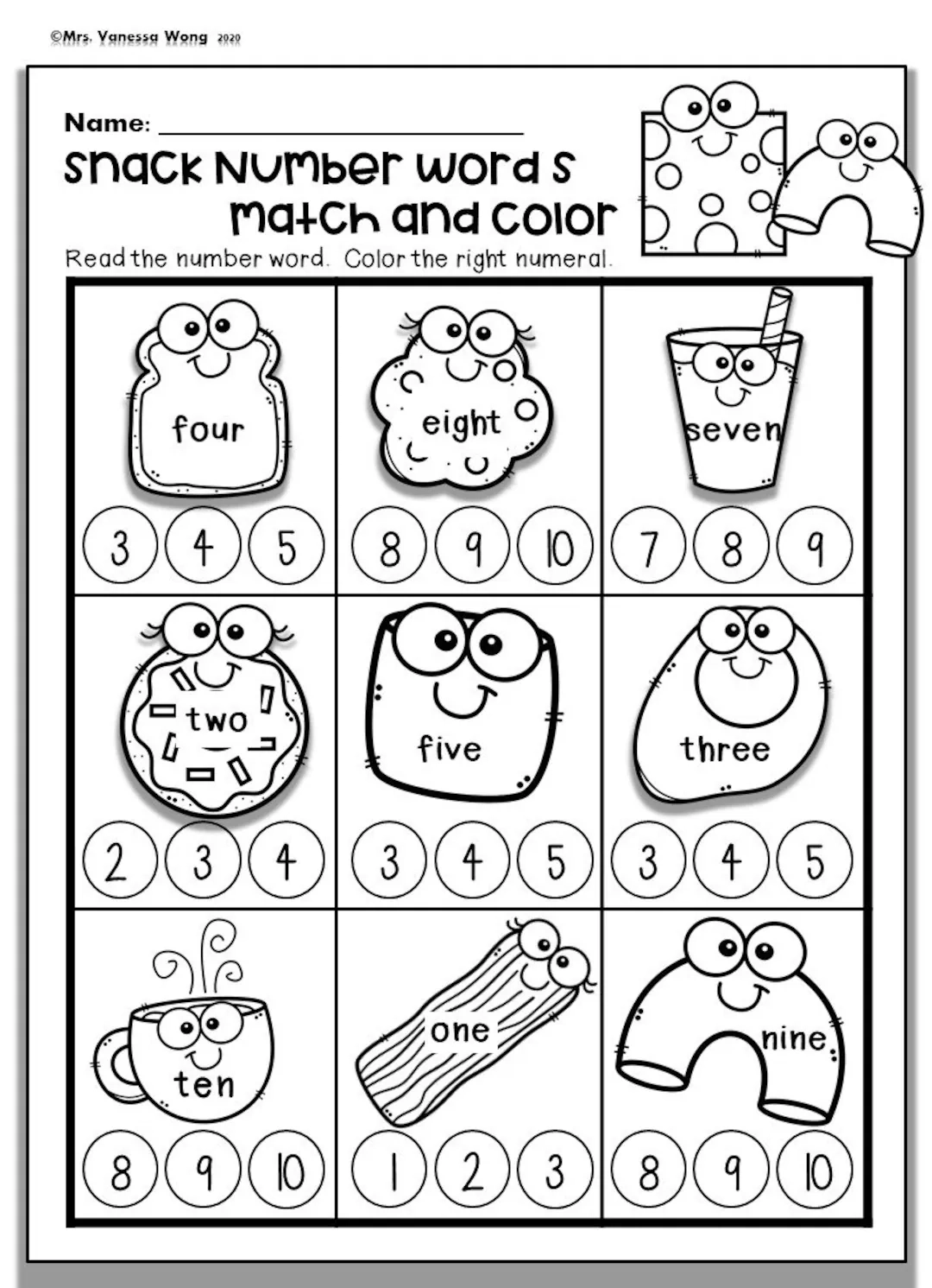 Printable Number Worksheets For Kids