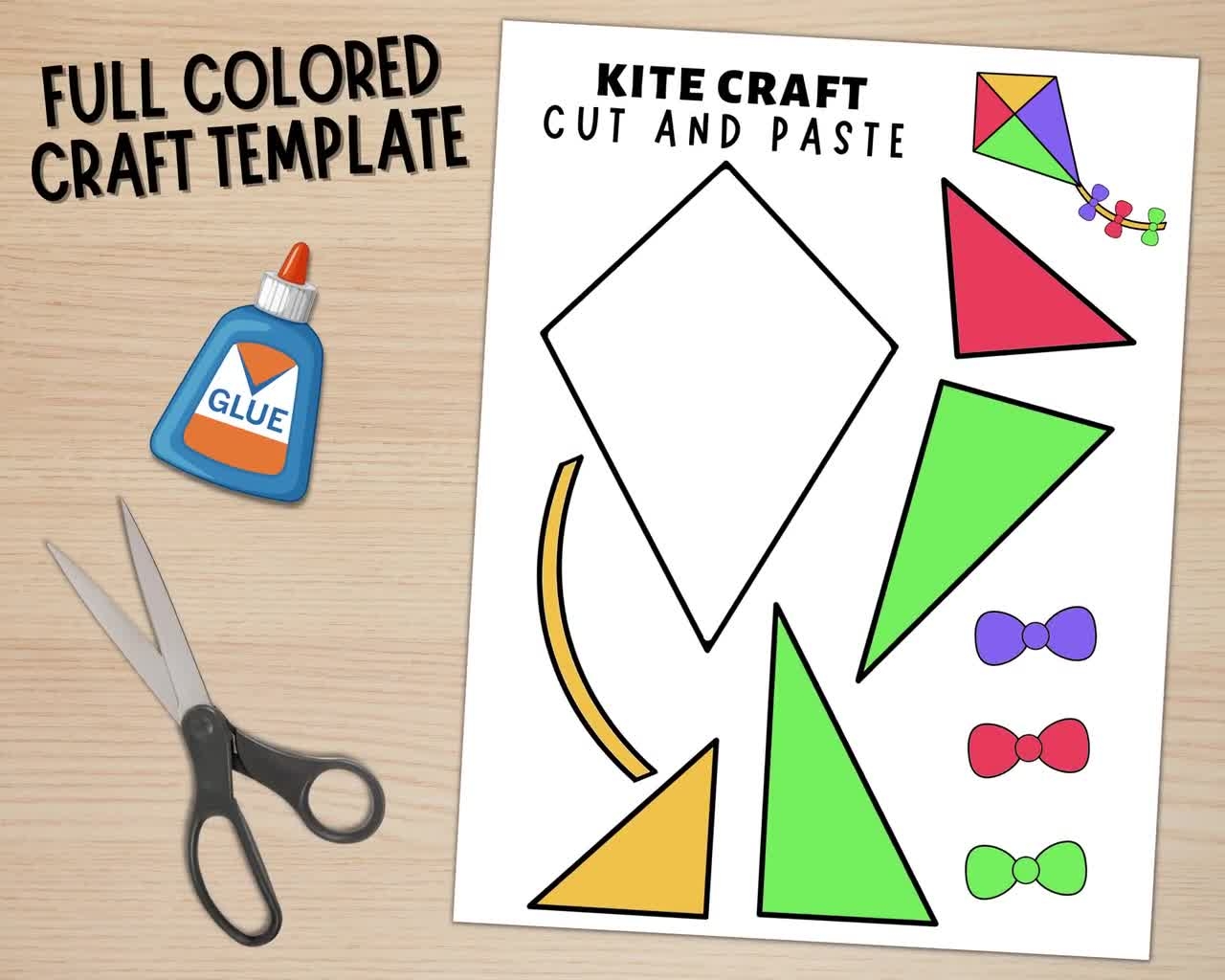 Printable Cut Out Kite Template