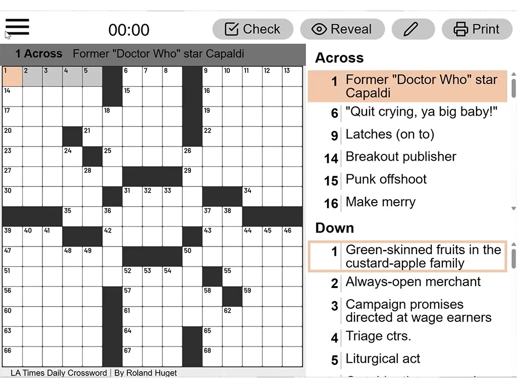 Printable La Times Crossword Puzzles