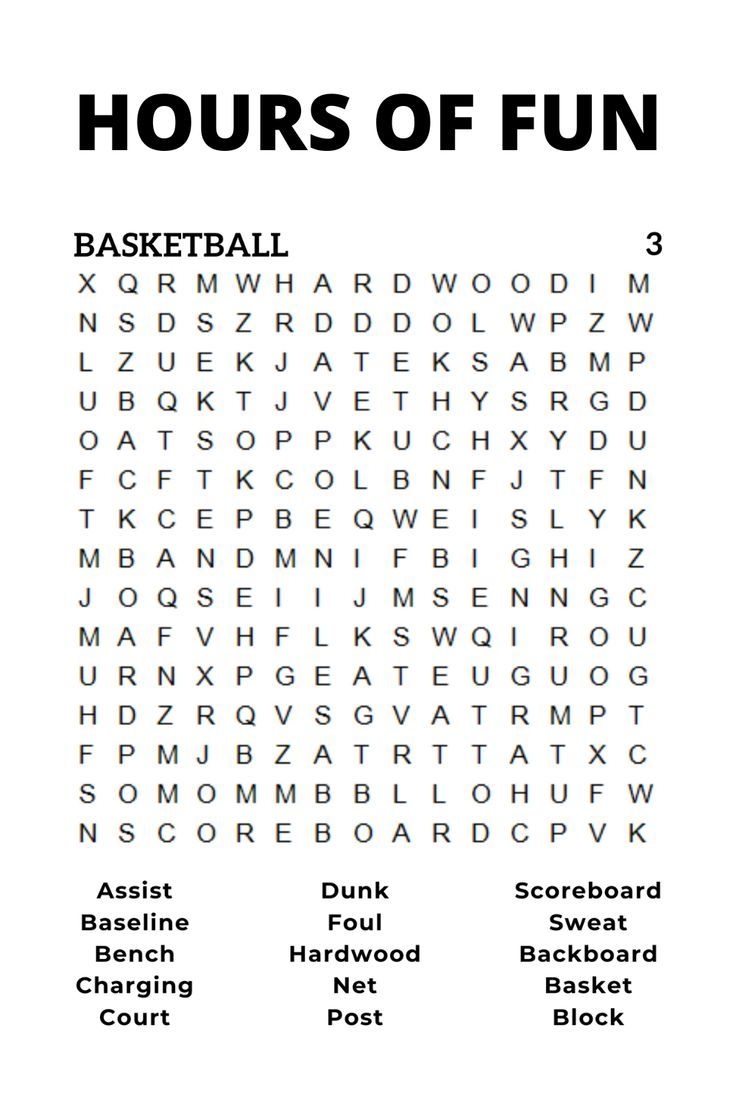 Printable Word Find Puzzles Large Print