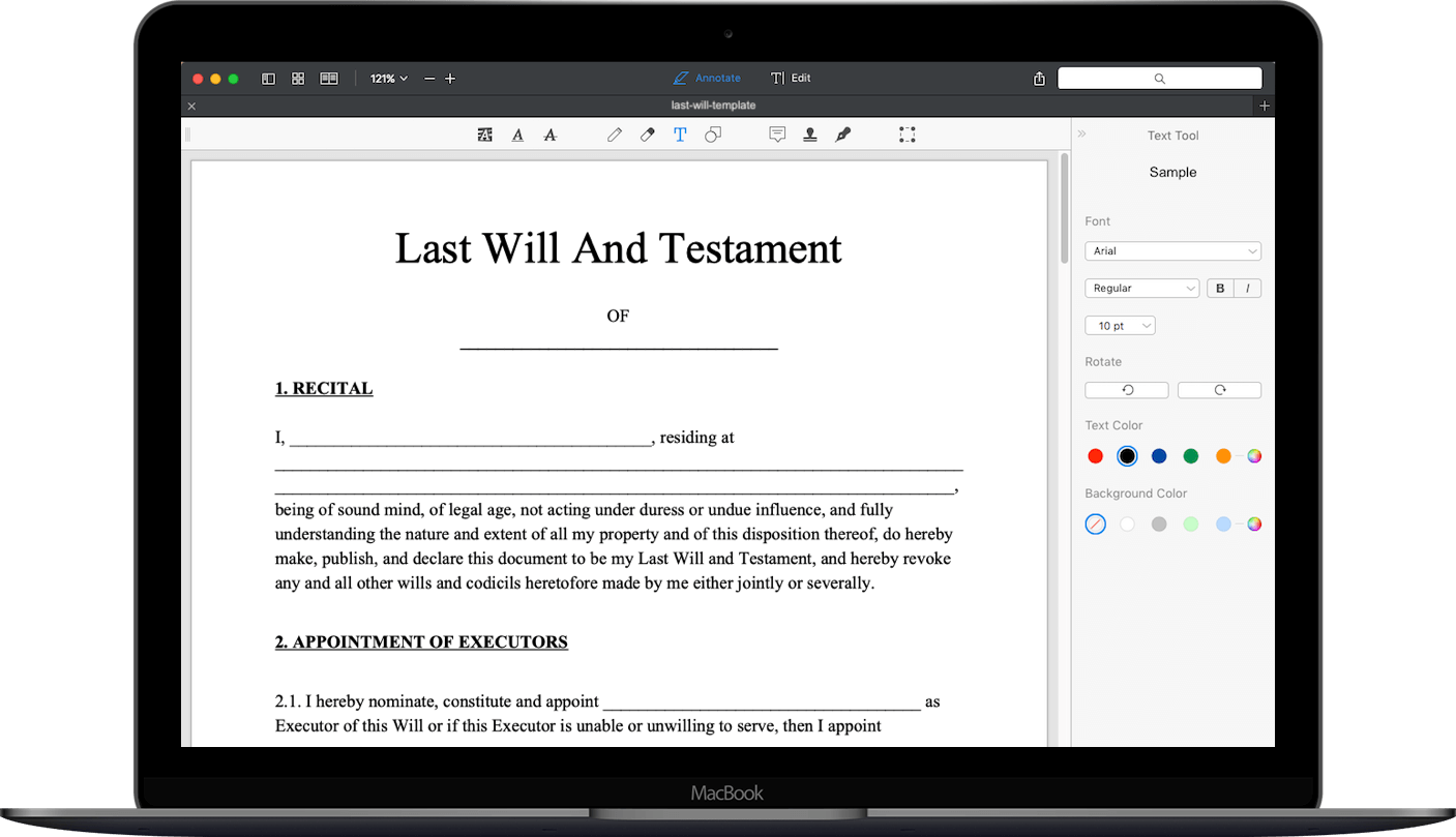 Printable Last Will And Testament Template