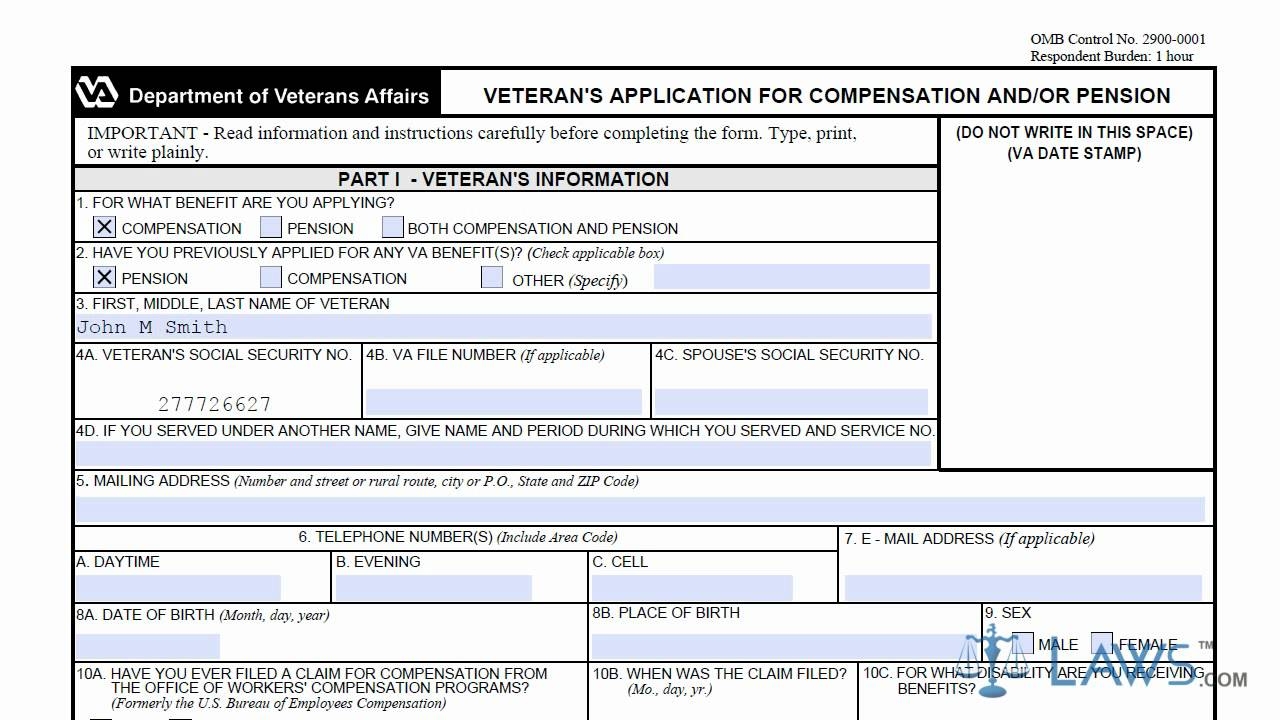 Learn How To Fill The VA Form 21 526 Veteran s Application For Compensation And or Pension