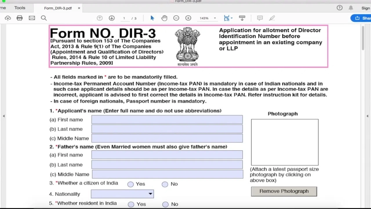 Learn How To Process The DIR 3 KYC Application Form For Directors