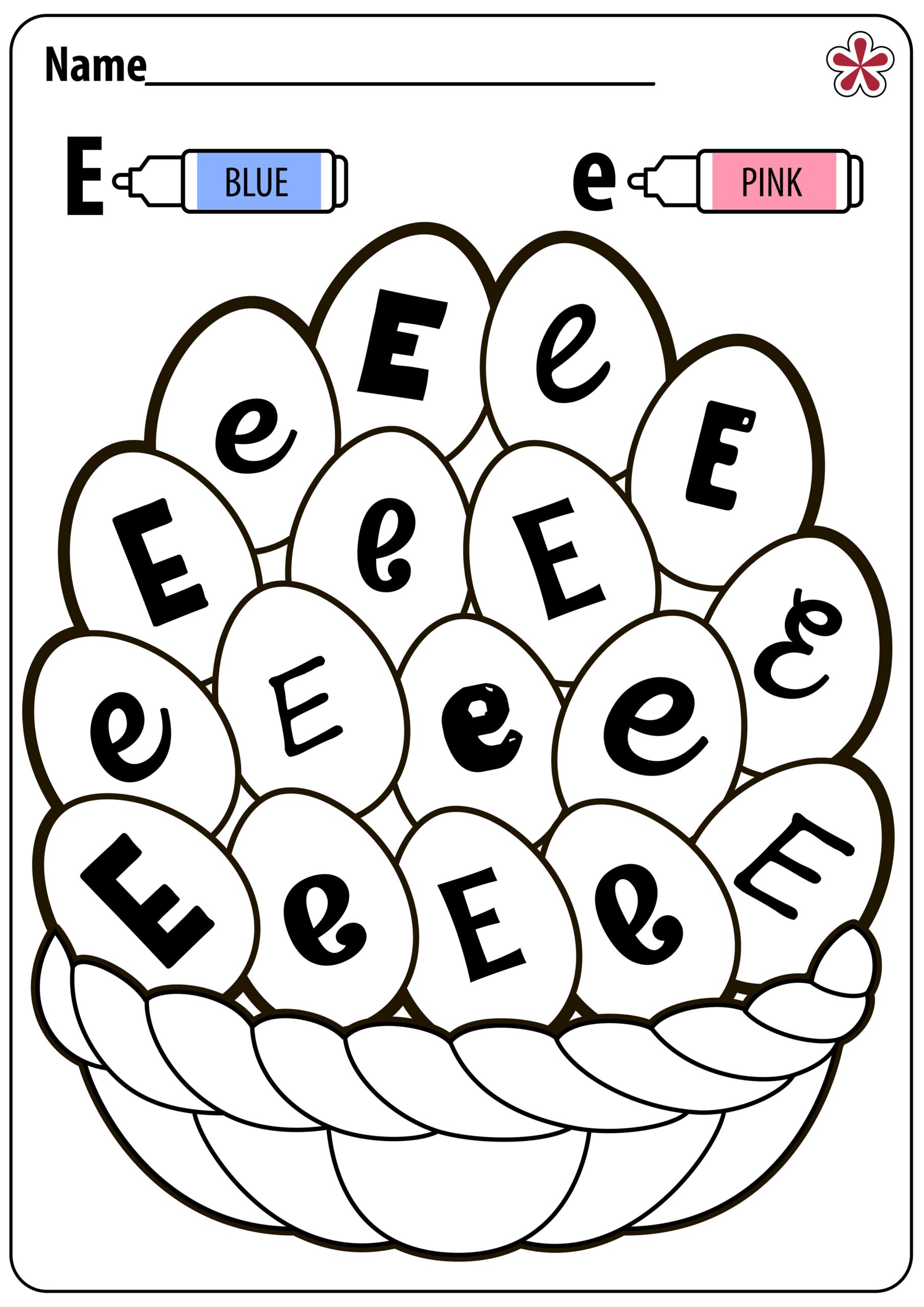 Free Printable Letter E Worksheet Preschool