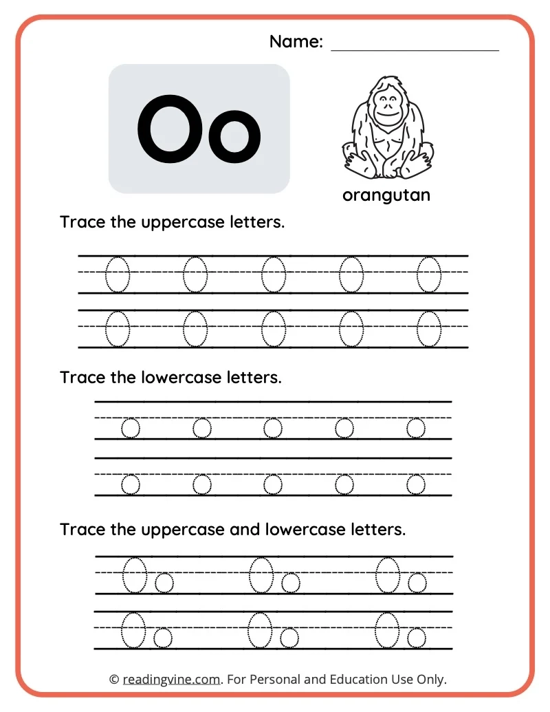 Letter O Worksheets For Preschool Free Printable