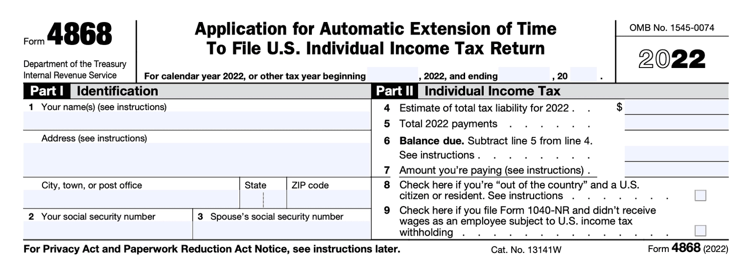 Line 4 Form 4868