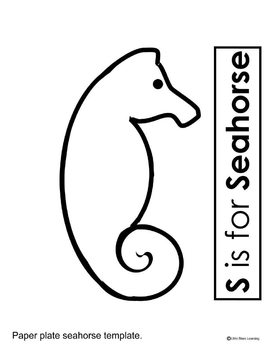 Seahorse Template Printable