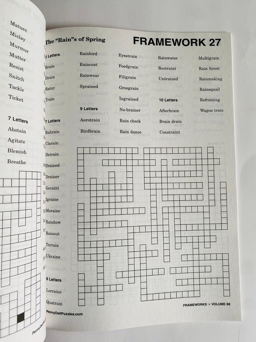 Penny Press Framework Puzzles Printable