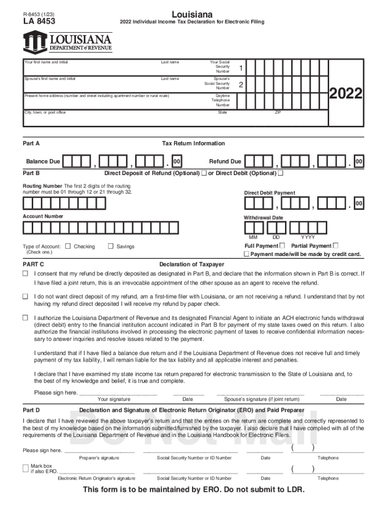 Louisiana State Tax Form 2023 Pdf Fill Out amp Sign Online DocHub