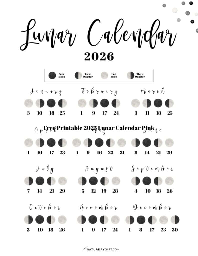 Printable Moon Calendar November 2026
