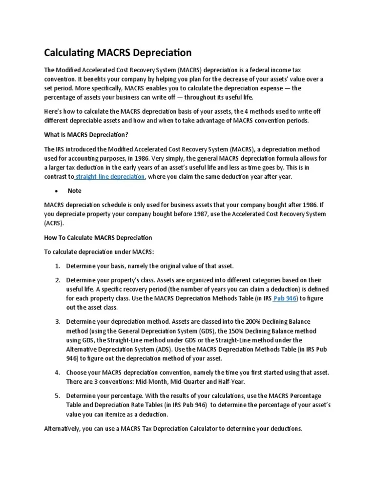 Irs Form 4562 Depreciation In Sap S4 Hana