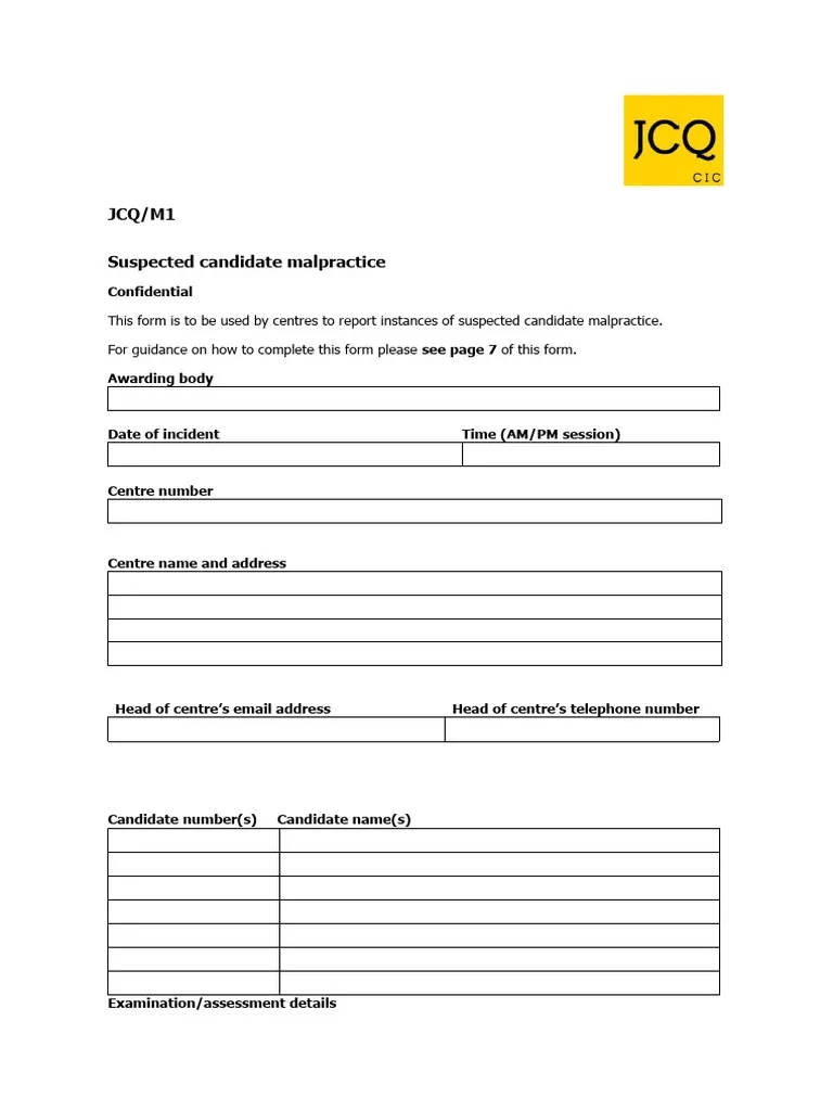 Malpractice Reporting Form PDF