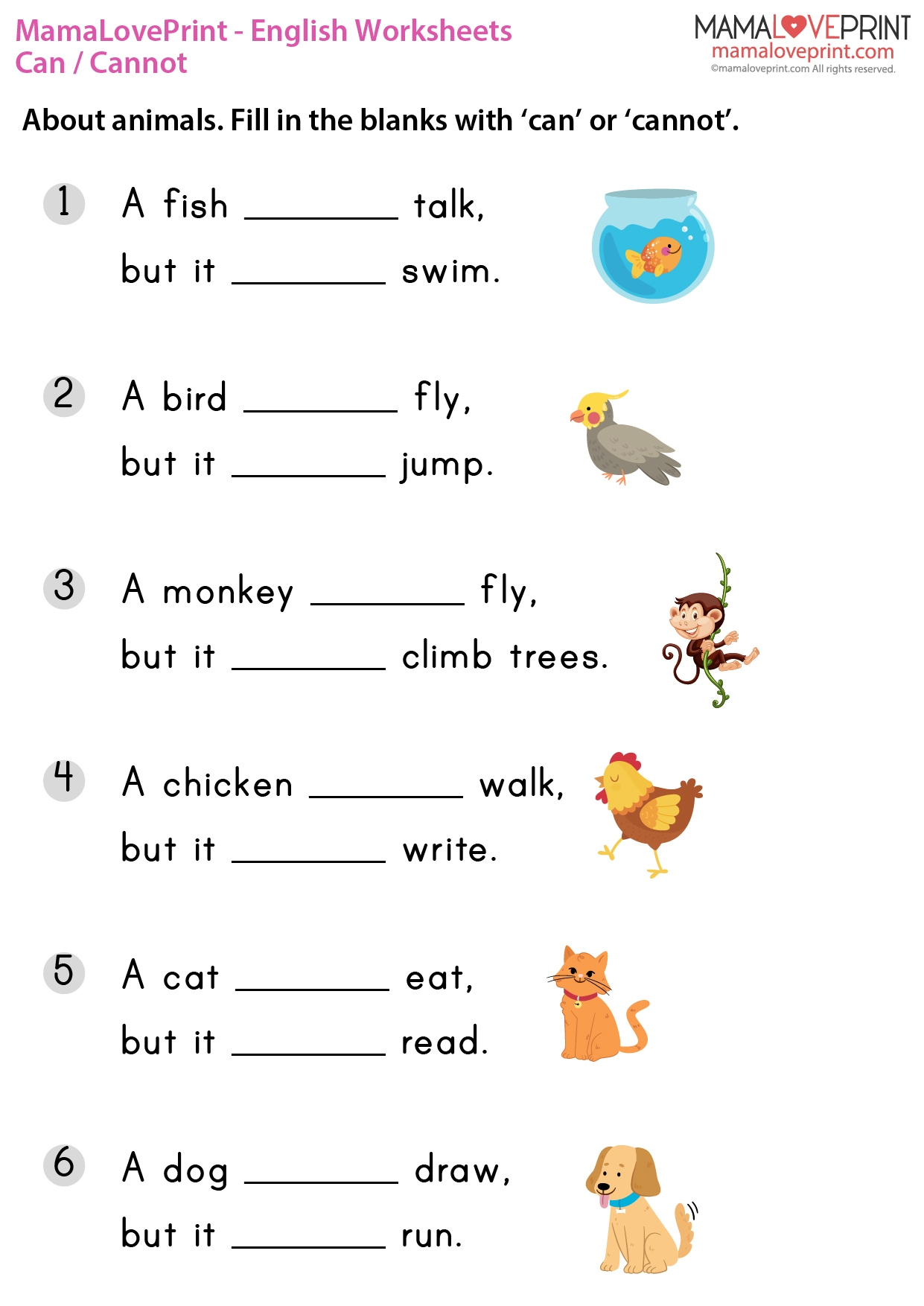 Printable Esl Worksheets Grammar