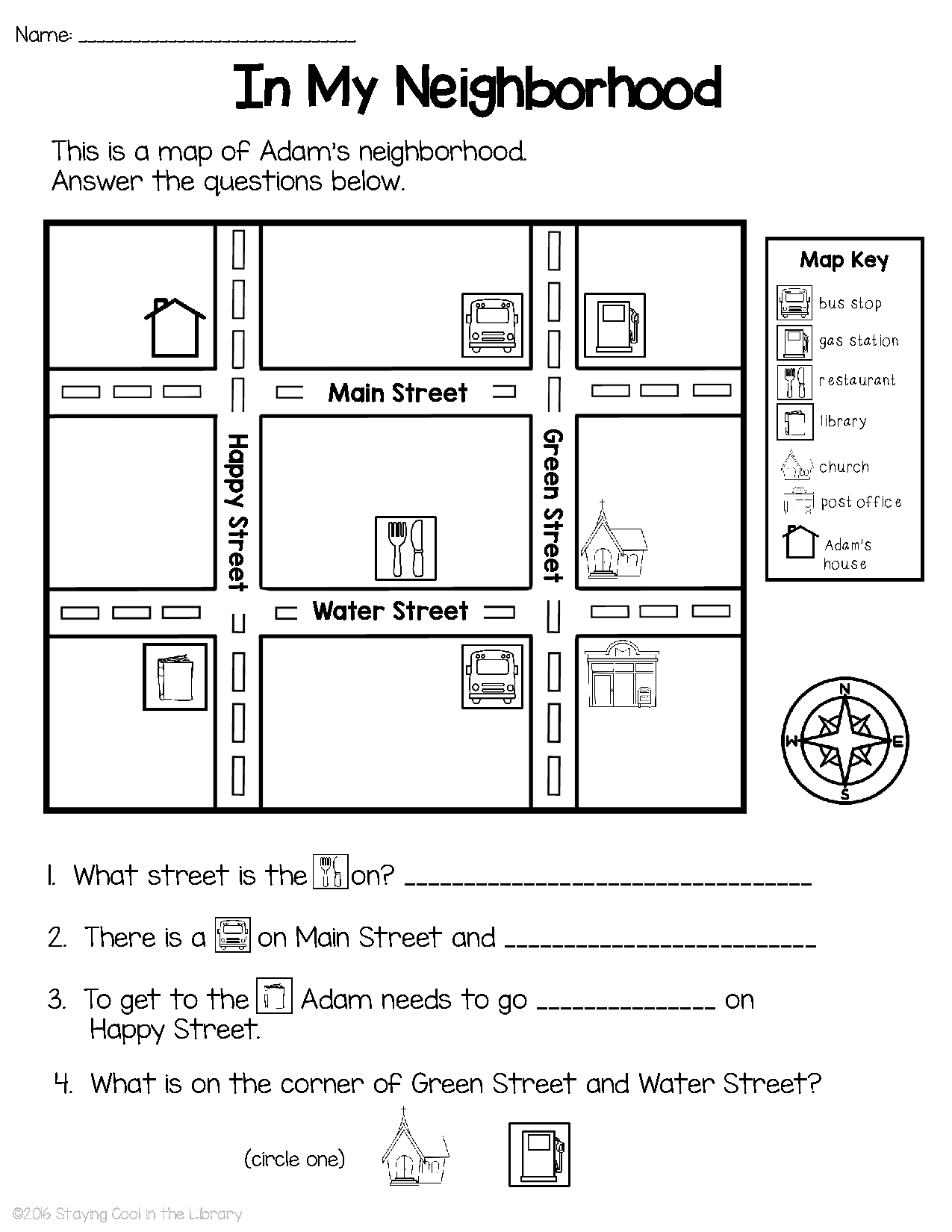 Free Printable Map Reading Skills Worksheets