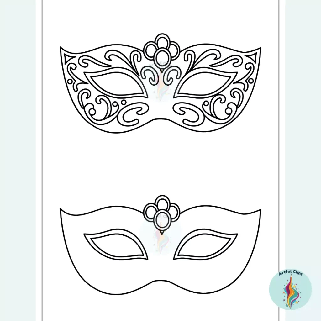 Masquerade Cut Out Printable Mask Template
