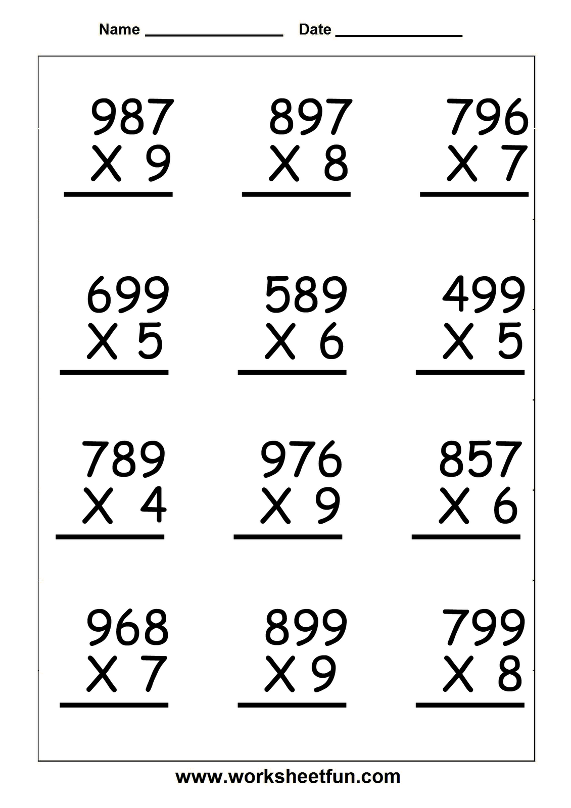 Math Worksheets Printable Free 5th Grade