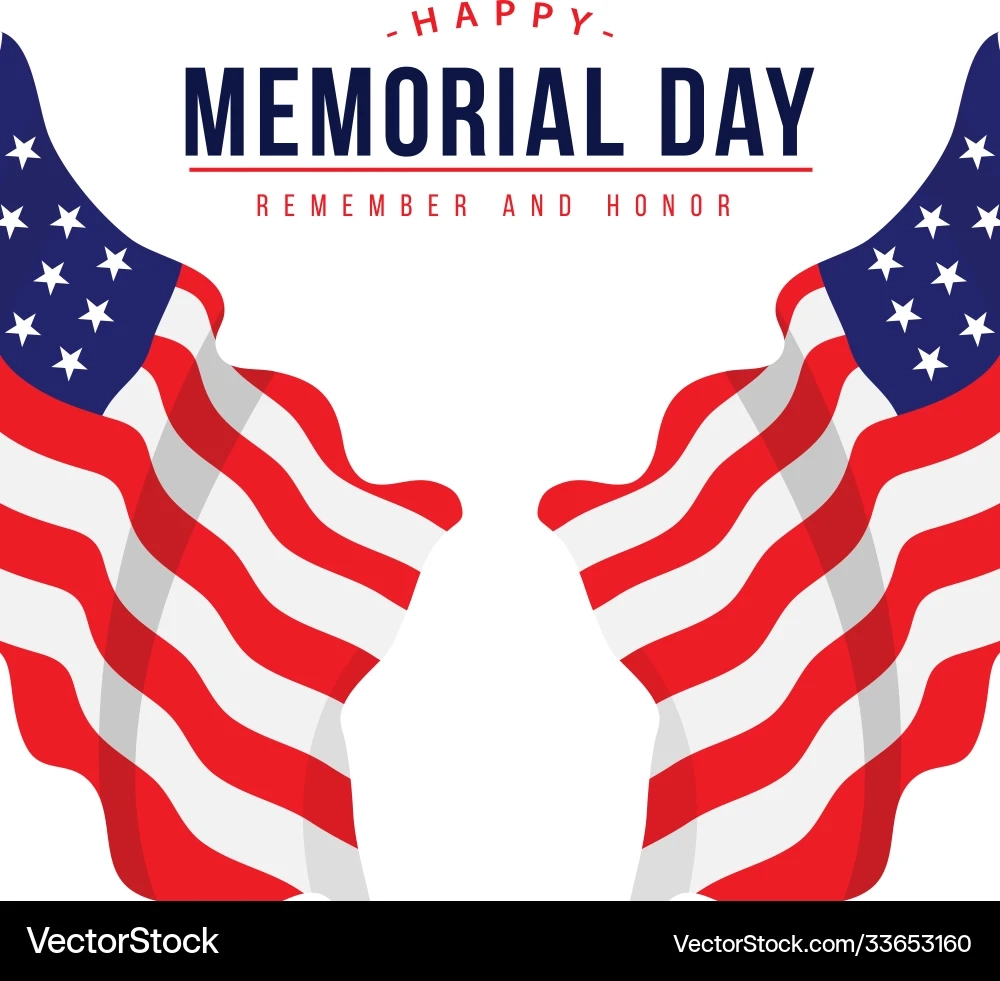 Memorial Day Celebration Template Royalty Free Vector Image