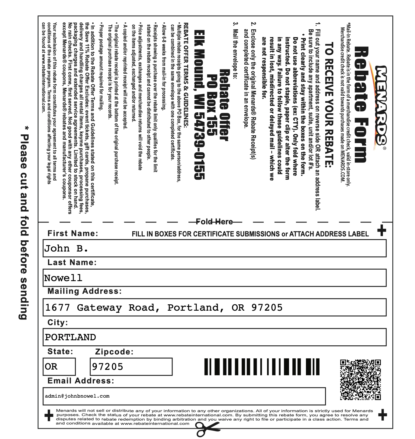 Menards Rebate Form 2023 MenardsRebateForms