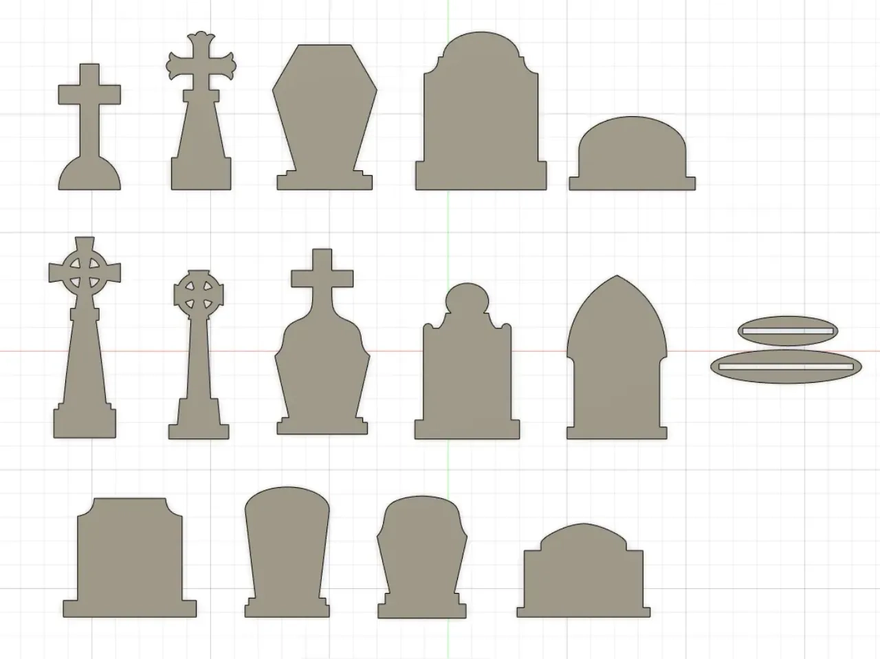Mini Tombstone Decorations By Tony Bullard Download Free STL 