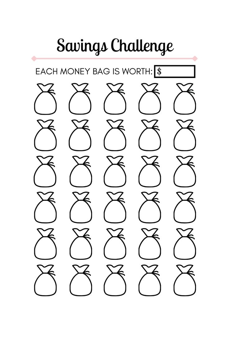 Money Saving Challenge Printable Blank Savings Tracker Savings 