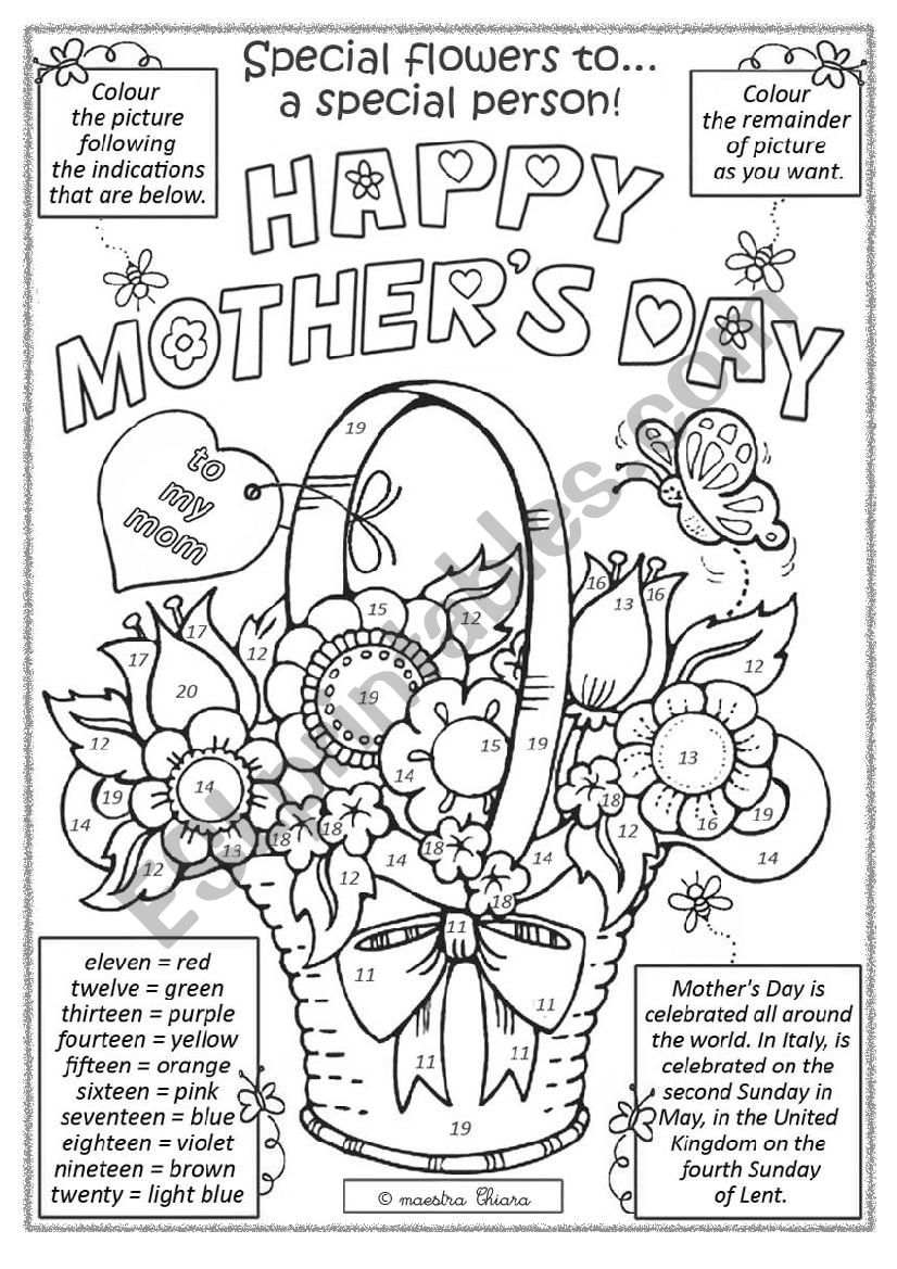 Printable Mother's Day Worksheets