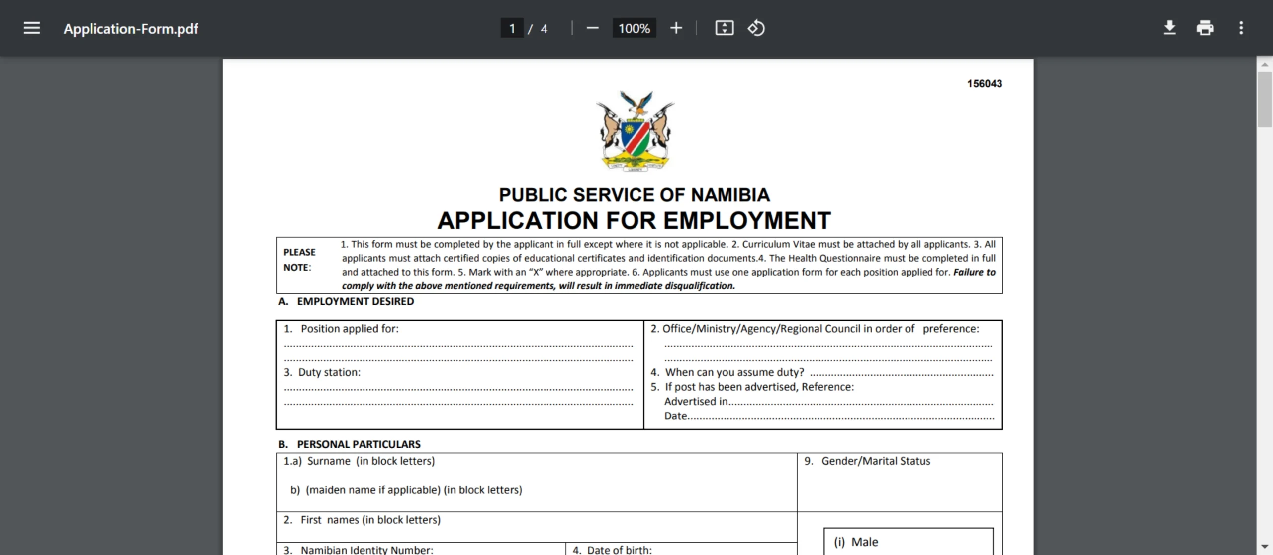 Namibian Government Application Forms A Comprehensive Guide 