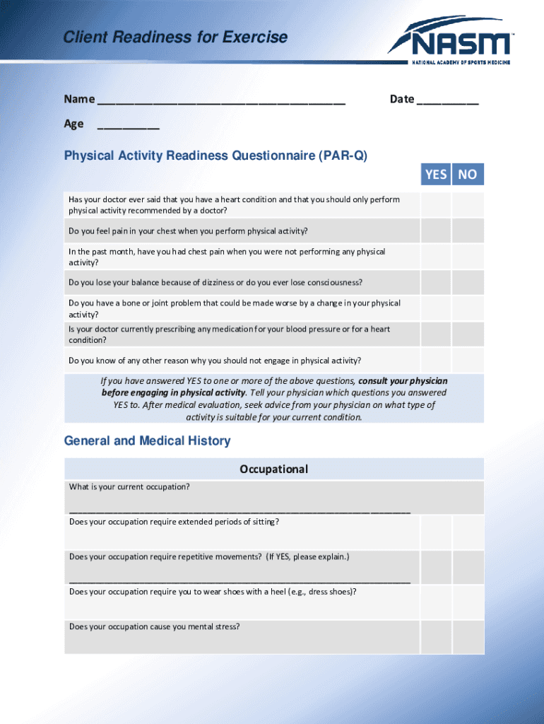 Nasm Parq Fill Out amp Sign Online DocHub