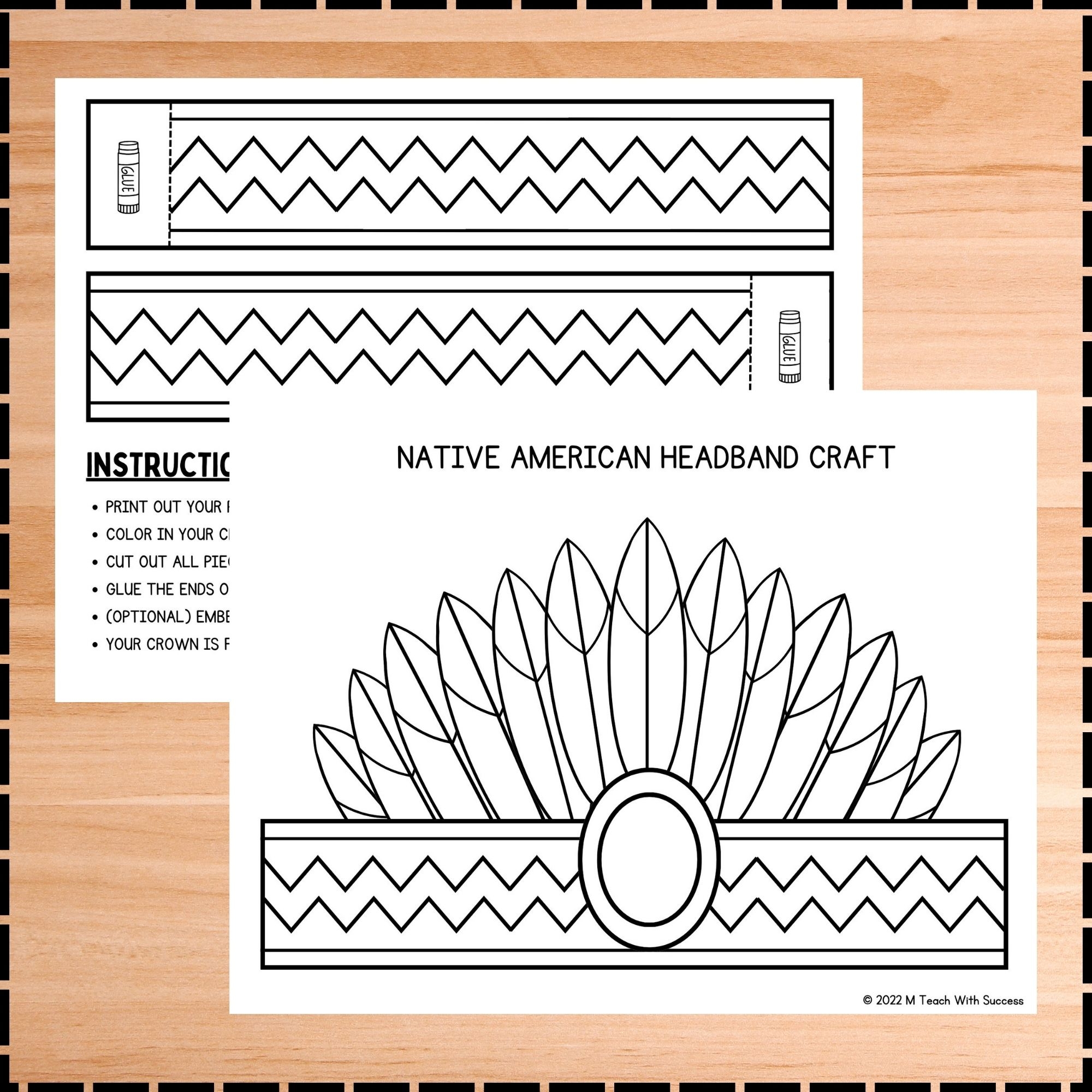 Native American Heritage Month Headband Craft American Headdress 