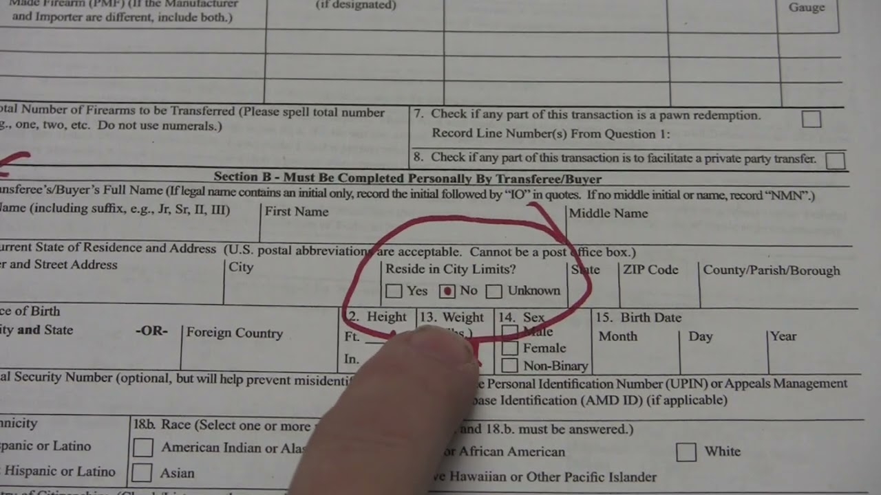 Questions On Form 4473