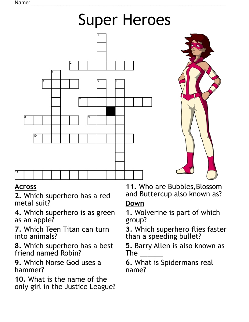 Printable Stan Lee Crossword Puzzles