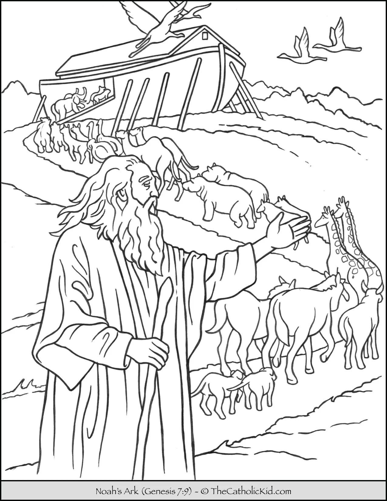 Noah Ark Coloring Printables
