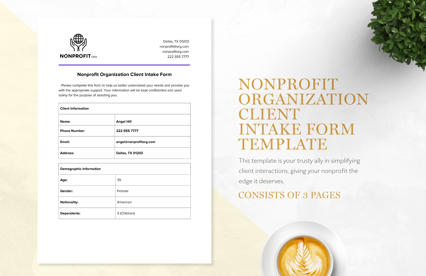 Printable Non Profit Form 501c3