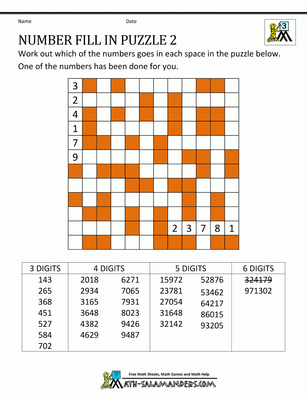 Free Printable Fill In Puzzles To Print