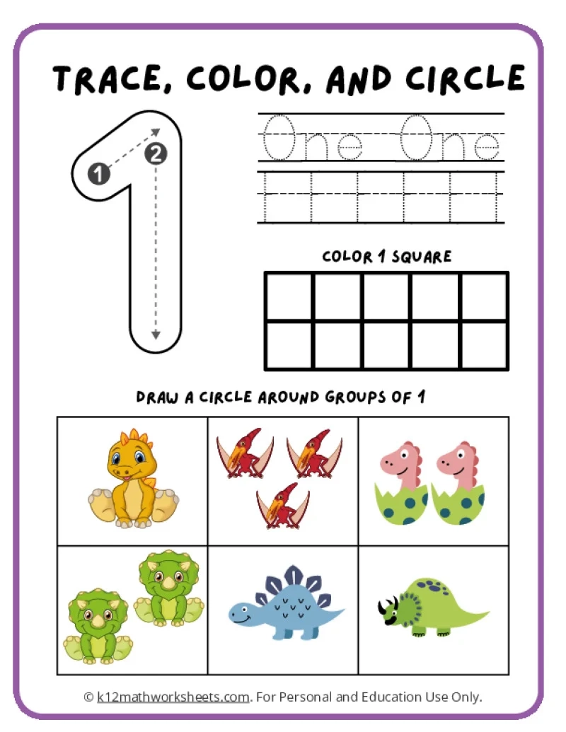 Printable Tracing Numbers Worksheet