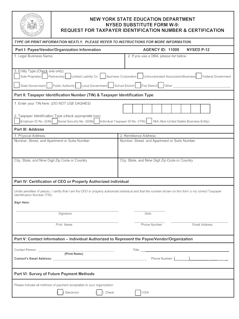 Ny W9 Form Fill Out amp Sign Online DocHub