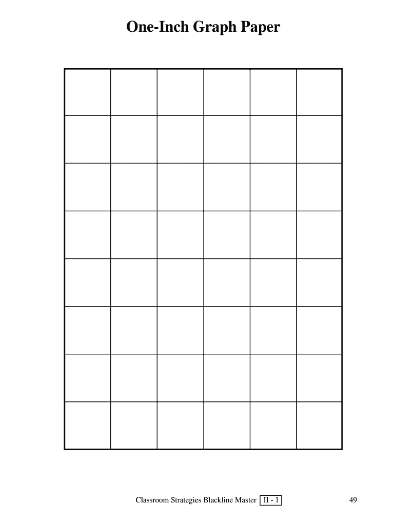 Free Printable 1 Inch Graph Paper