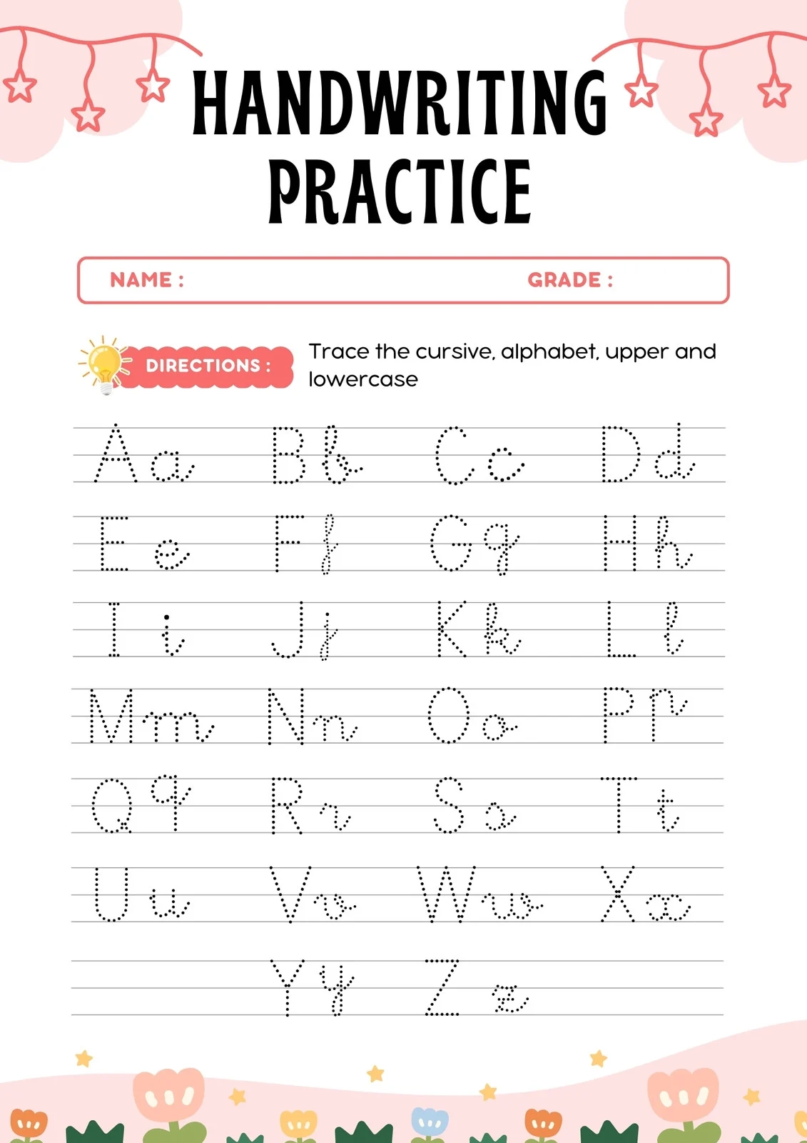Printable Handwriting Practice Worksheets
