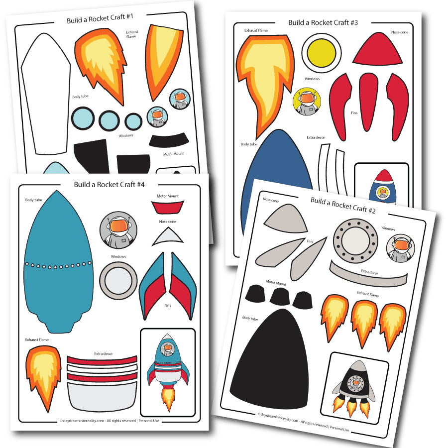 Rocket Printable Template