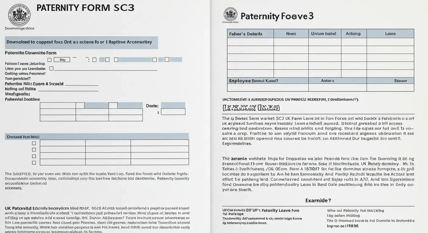 Paternity Form SC3 Download Fill amp Submit For Paternity Leave UK
