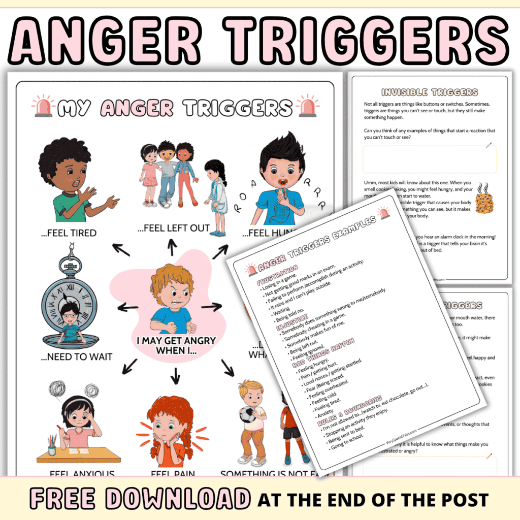 Printable Anger Triggers Worksheet