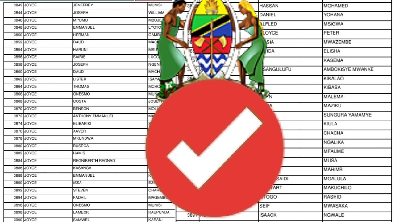 Pdf YA MAJINA YOTE WALIOPANGIWA AJIRA MPYA LEO SEPTEMBER 2024 WALIOFAULU USAILI 