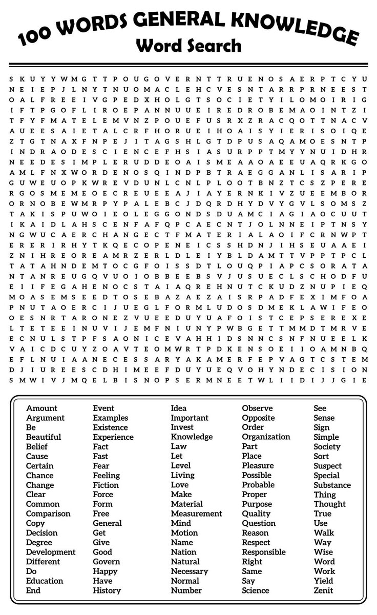 Hard Word Puzzles Printable