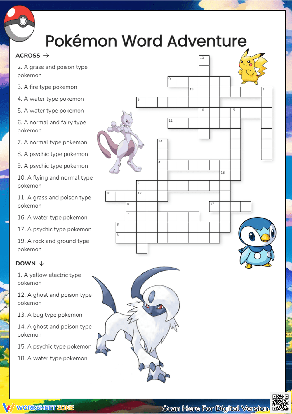 Pokemon Puzzles Free Printable
